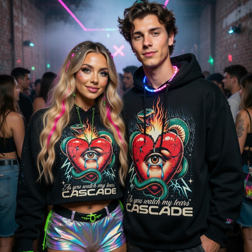 John Summit Tears Cascade Festival Hoodie — Rave Aura Armor Apparel