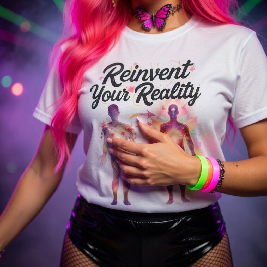 Reinvent Your Reality Aura Armor Rave Tee