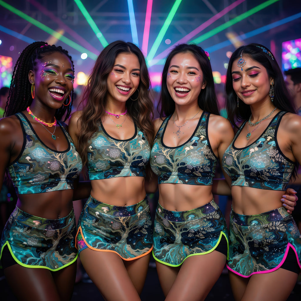 Emerald Geode Tree of Life Sports Bra — Marble Agate Activewear