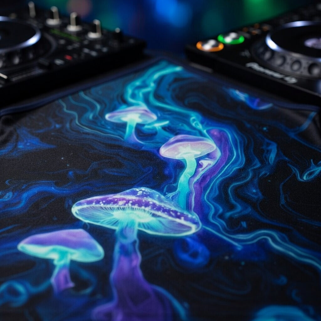Mushroom Nebula Tank Top — Glowing Blue Psychedelic All-Over Print