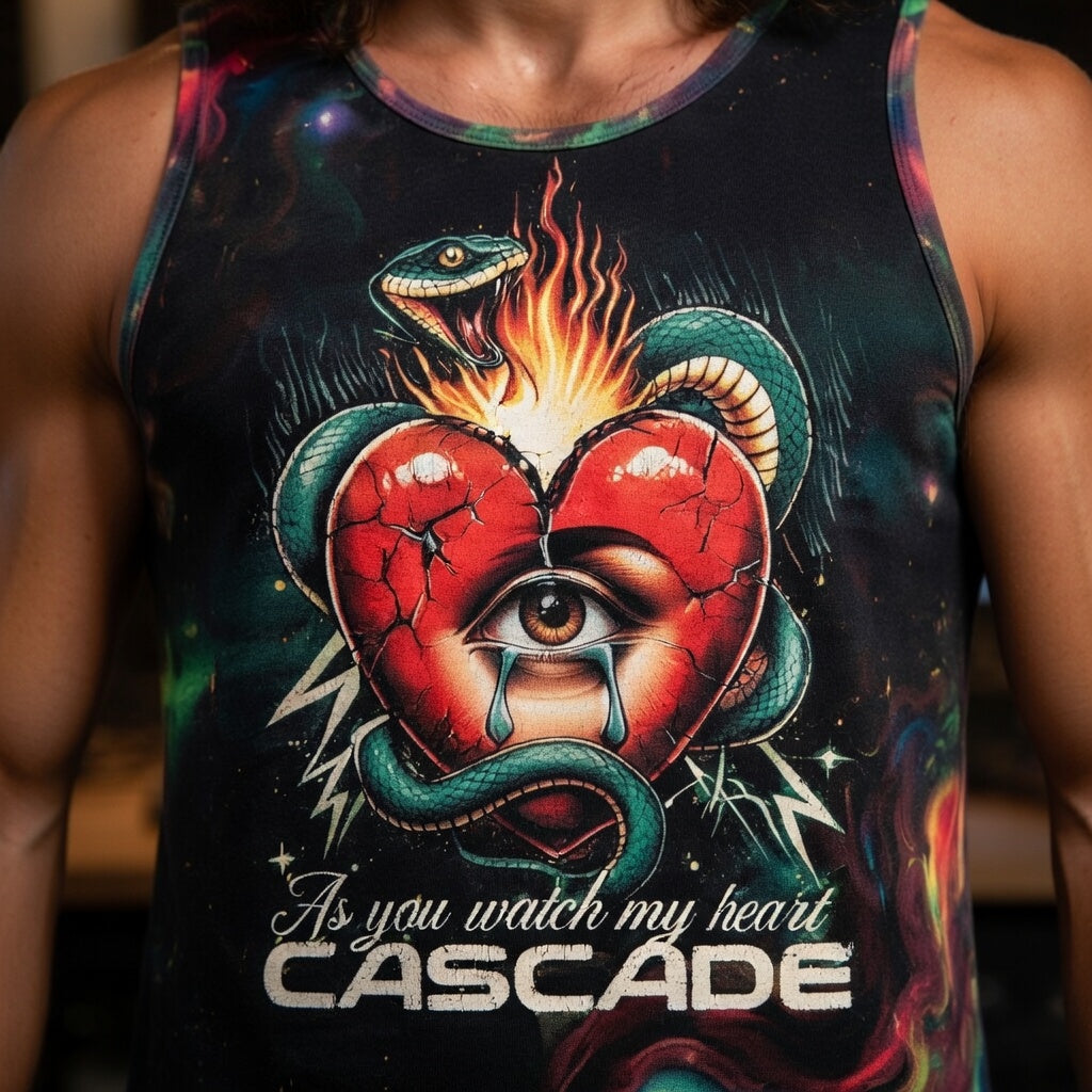 Tears Cascade ( John Summit Inspo ) Rave Tank — Aura Armor Festival Tank Top