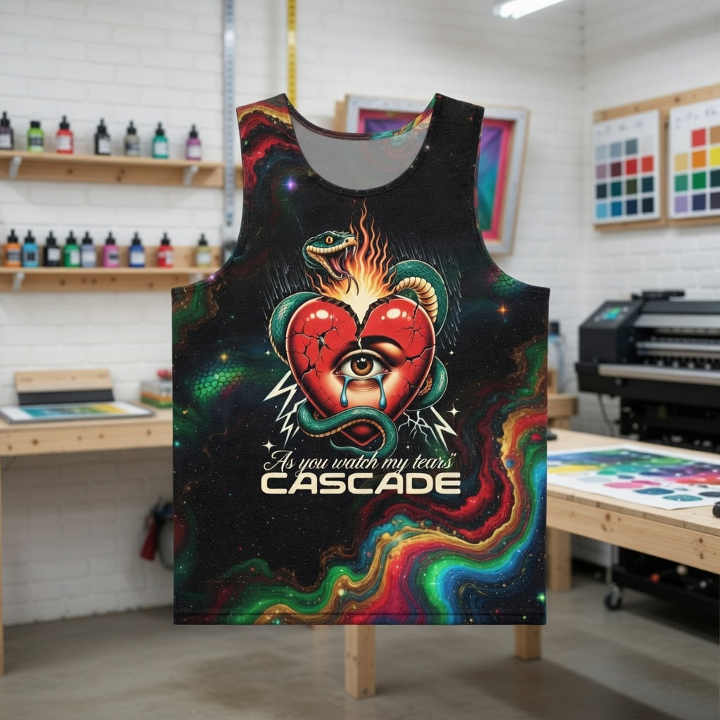 Tears Cascade ( John Summit Inspo ) Rave Tank — Aura Armor Festival Tank Top