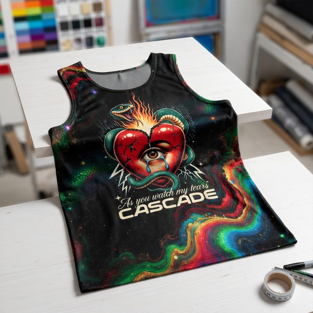 Tears Cascade ( John Summit Inspo ) Rave Tank — Aura Armor Festival Tank Top