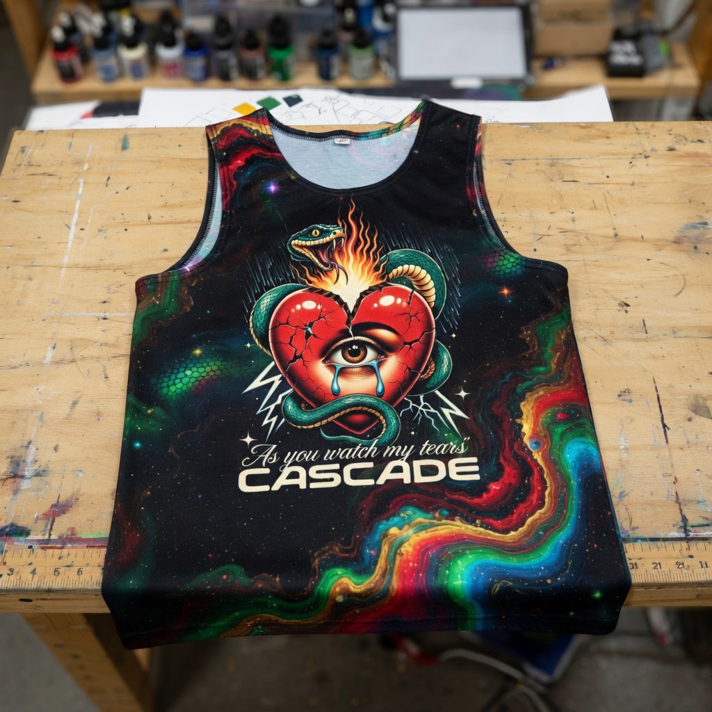 Tears Cascade ( John Summit Inspo ) Rave Tank — Aura Armor Festival Tank Top