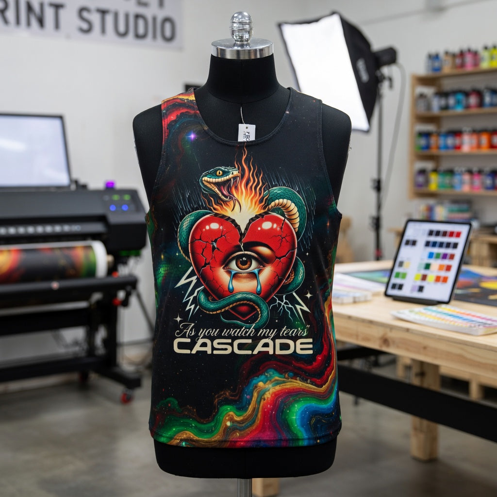 Tears Cascade ( John Summit Inspo ) Rave Tank — Aura Armor Festival Tank Top