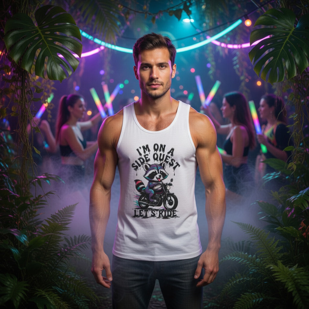 Side Quest EDC Rave Tank — The Official Rave Raccoon Tank Top
