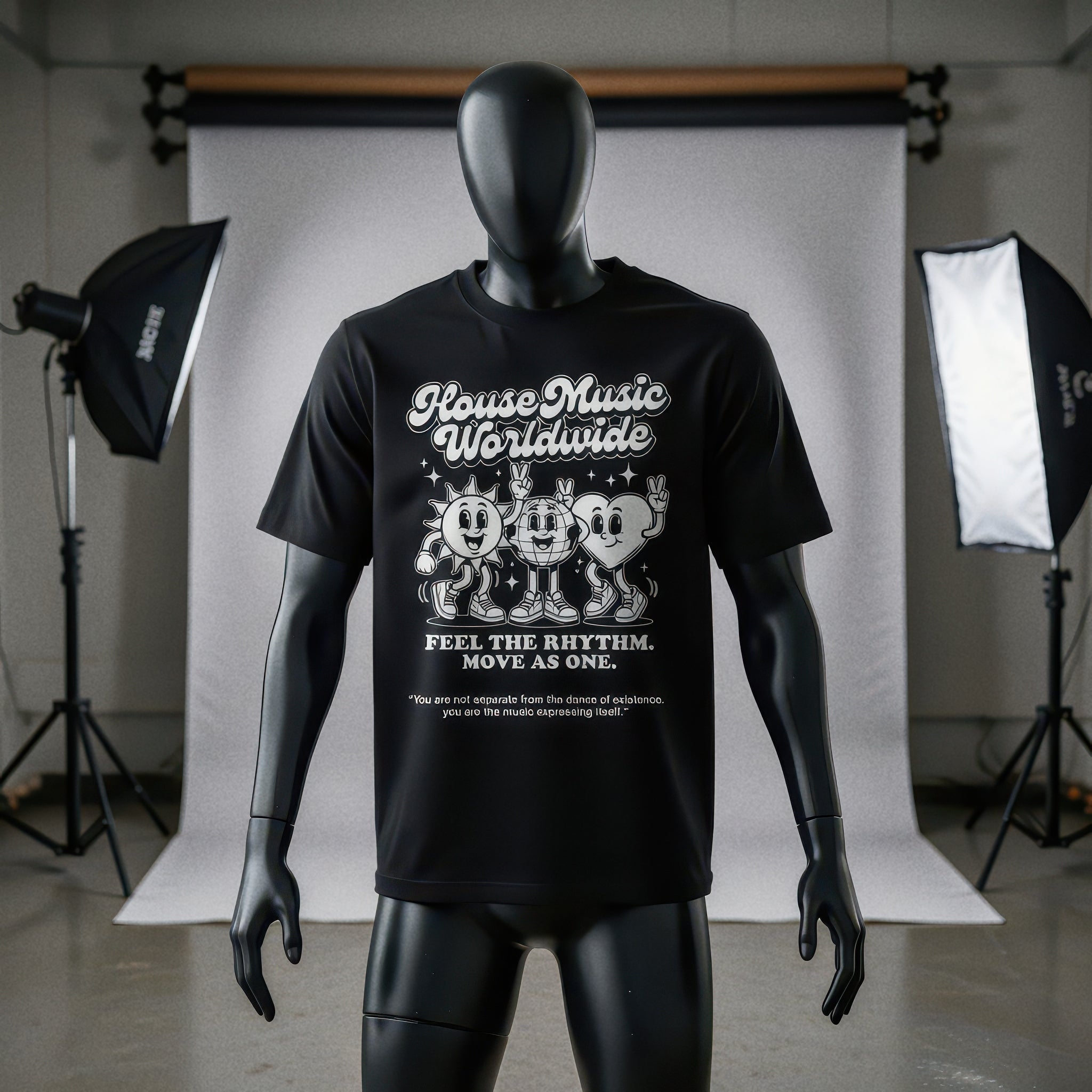 House Music Worldwide Vintage T-Shirt — "Feel the Rhythm. Move as One."