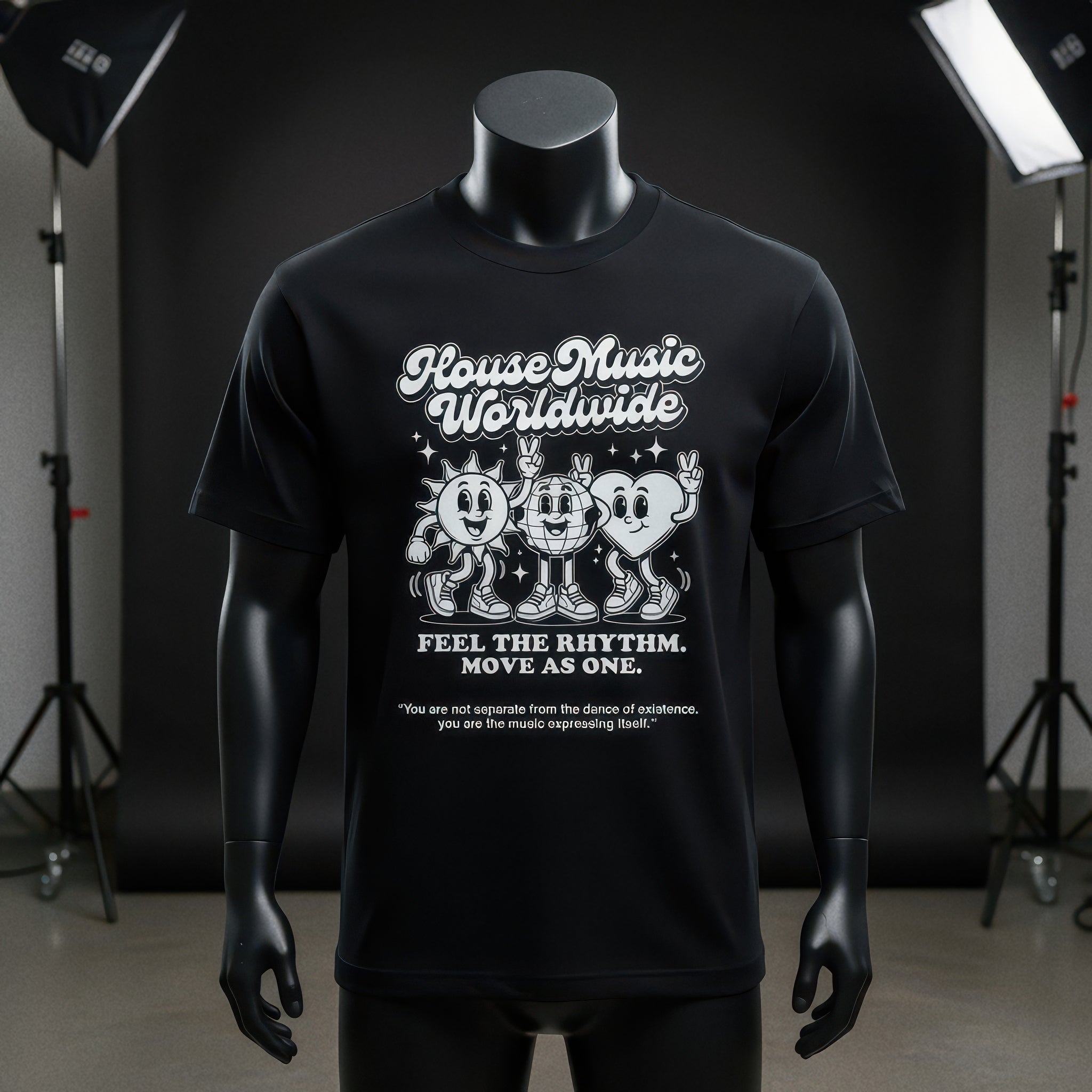 House Music Worldwide Vintage T-Shirt — "Feel the Rhythm. Move as One."