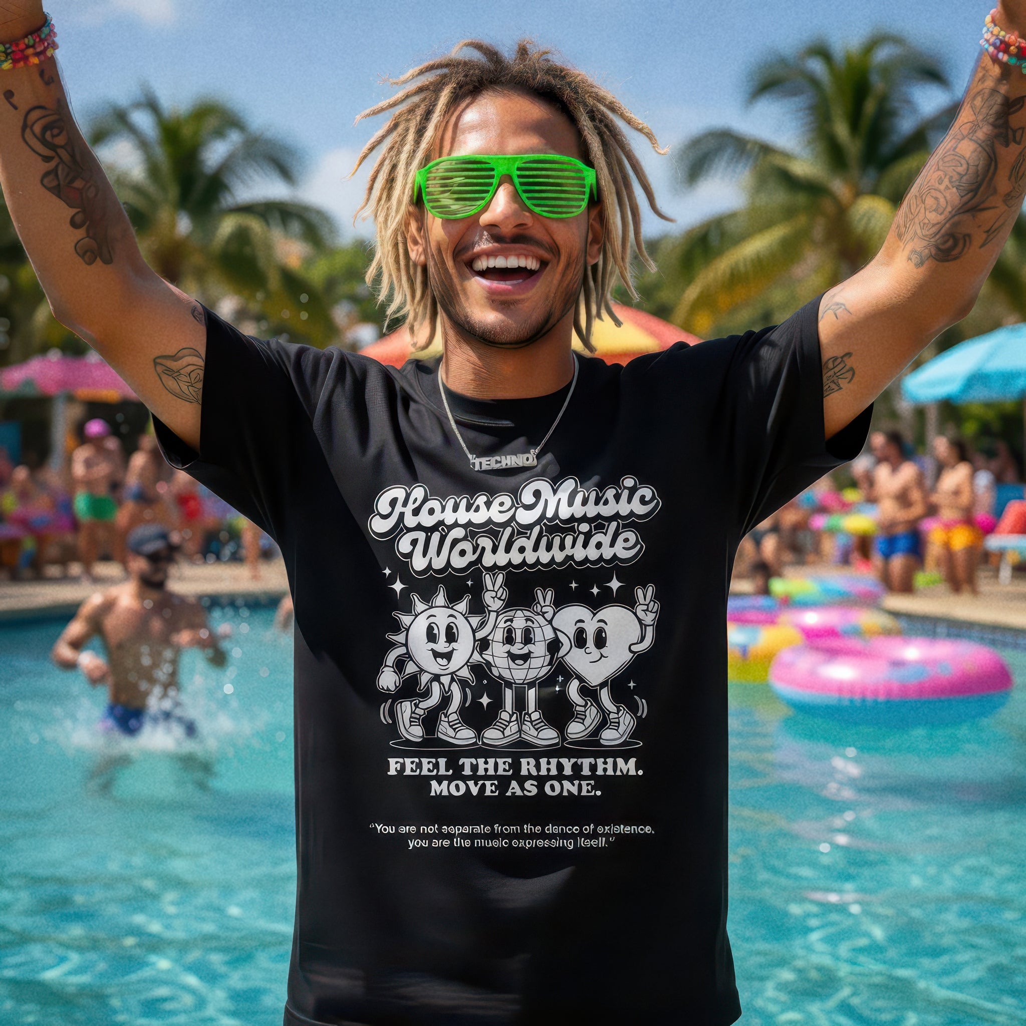 House Music Worldwide Vintage T-Shirt — "Feel the Rhythm. Move as One."