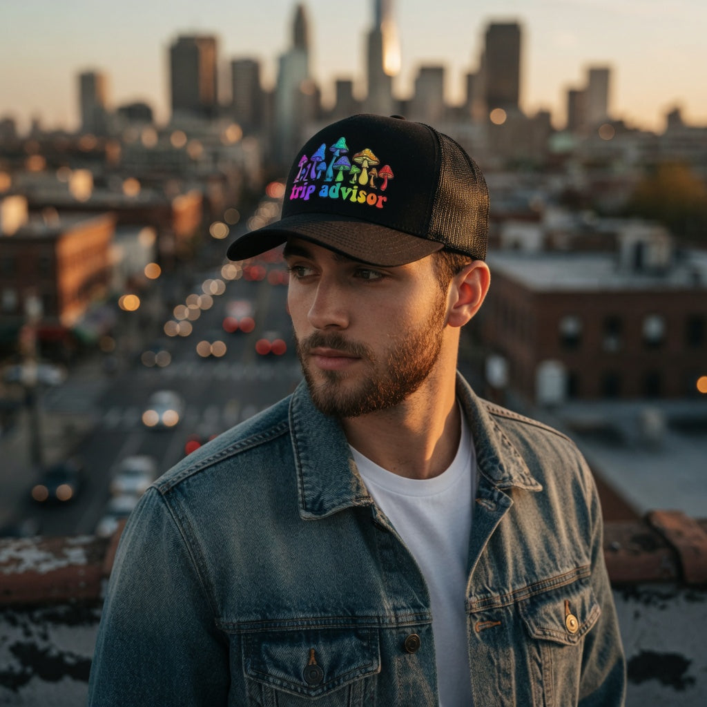 Trip Advisor Mushroom Snapback Trucker Hat