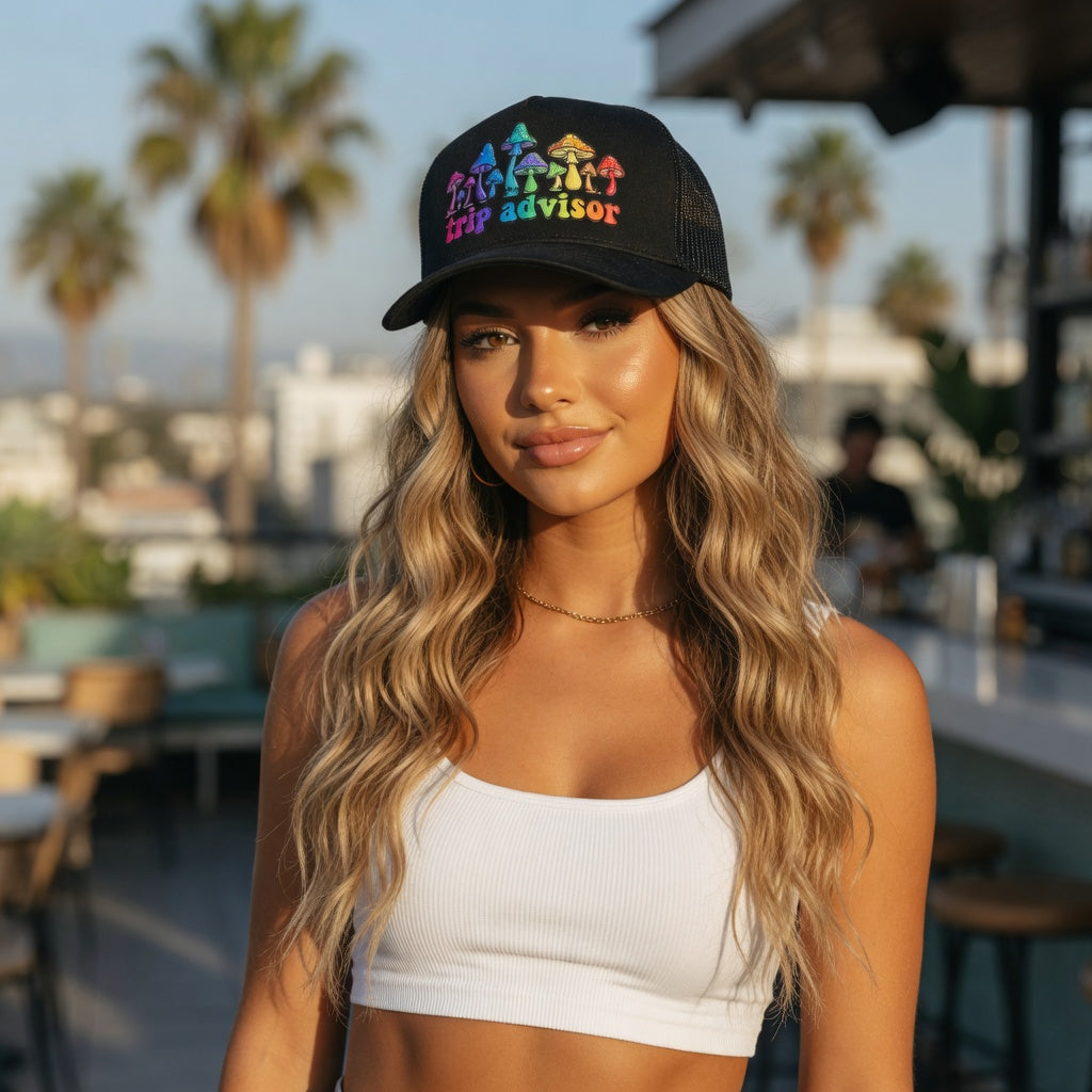 Trip Advisor Mushroom Snapback Trucker Hat