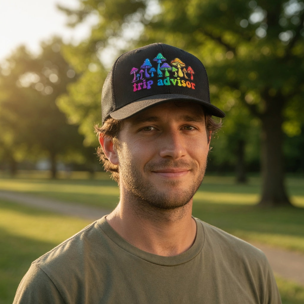 Trip Advisor Mushroom Snapback Trucker Hat