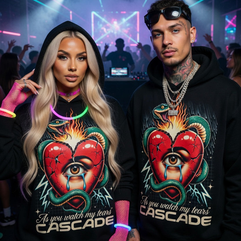 John Summit Tears Cascade Festival Hoodie — Rave Aura Armor Apparel