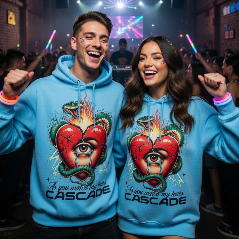 John Summit Tears Cascade Festival Hoodie — Rave Aura Armor Apparel