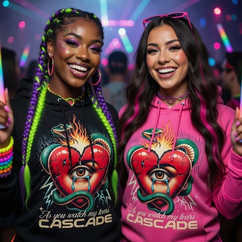 John Summit Tears Cascade Festival Hoodie — Rave Aura Armor Apparel